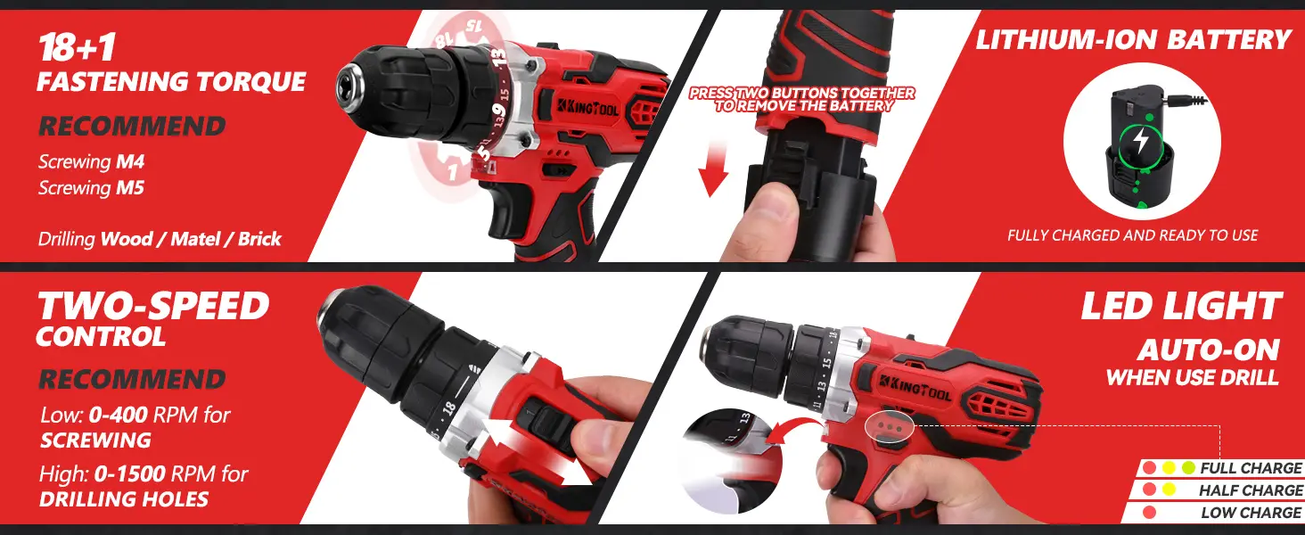 Drilling a pilot hole with the 12V cordless drill